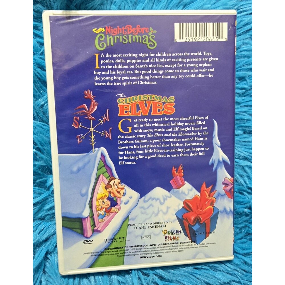 Enchanted Tales Double Feature DVD Night Before Christmas/Christmas Elves NTSC - Picture 2 of 2